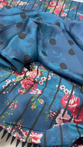 Rs 6200 Sapphire silk blended satin Saree Rs 6200 Sapphire silk blended satin Saree